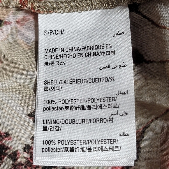 INC Floral & Snakeskin Sheer Faux Wrap Hi Lo Peplum Blouse Women's (S) - Picture 8 of 11